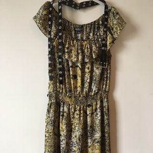 Yellow Floral Size 14 Dress